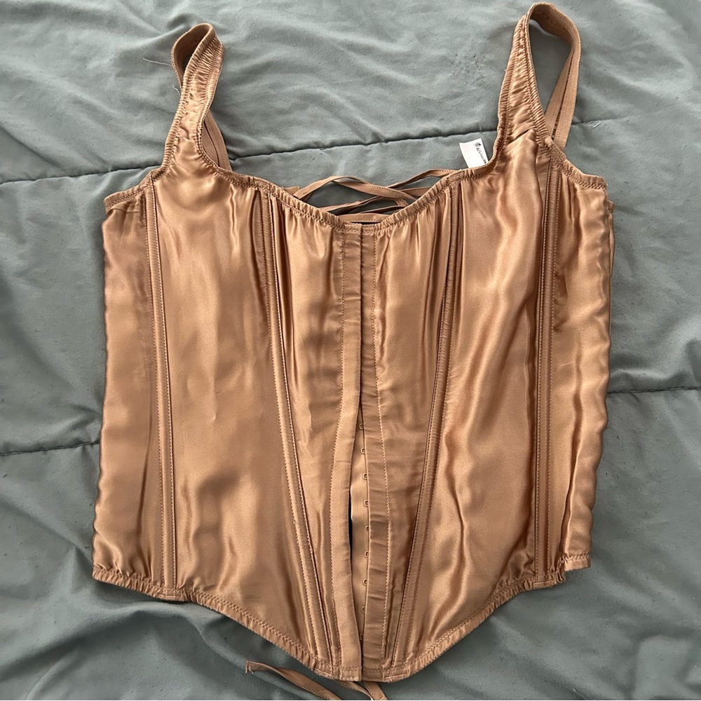 Elegant Tan Corset Top